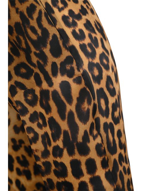 Pantaloni dritti in organza di seta leopardata ALBERTA FERRETTI | M0308 01501888